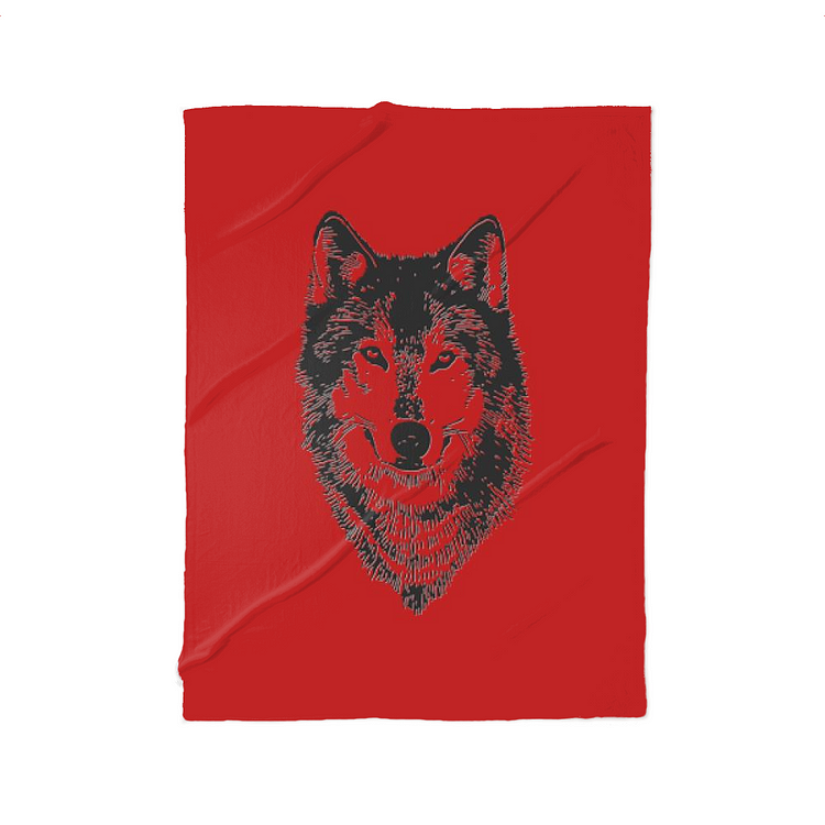 Timber Wolf Dog, Wolf Fleece Blanket