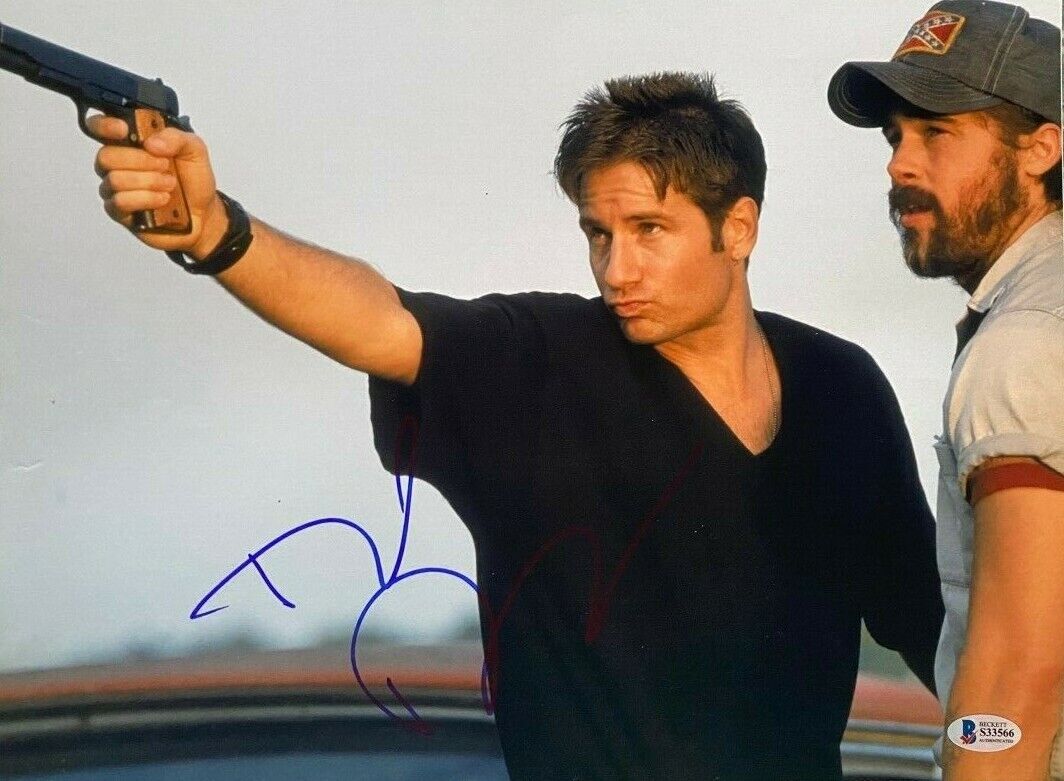 David Duchovny signed autographed 11x14 Photo Poster painting X-Files Brad Pitt COA
