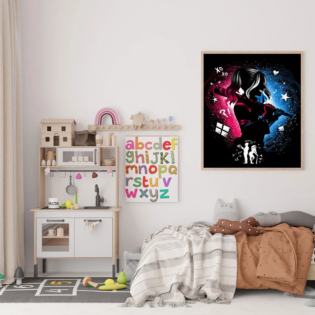 Diamond Painting - Full Round Drill - Marvel Series Silhouettes(30*40cm)