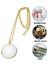 Chain Magnifying Glass 5X Magnifier Jewelry Loupe Necklace for Reading Gift