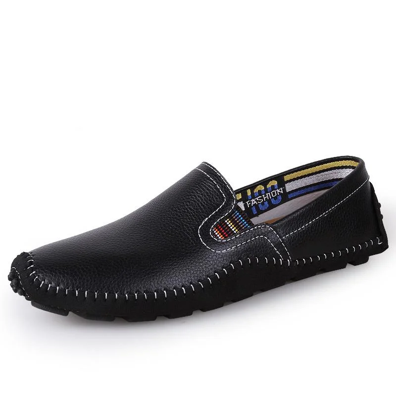 Mens Designer Shoes Real Leather Mens Brand Shoe Spring Summer Breath Leather Luxury Driving Shoes Slip On Casual Male Loafers