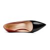 Women's 90mm Middle Heels Pointy Toe Red Bottom Pumps Gradient Color Patent