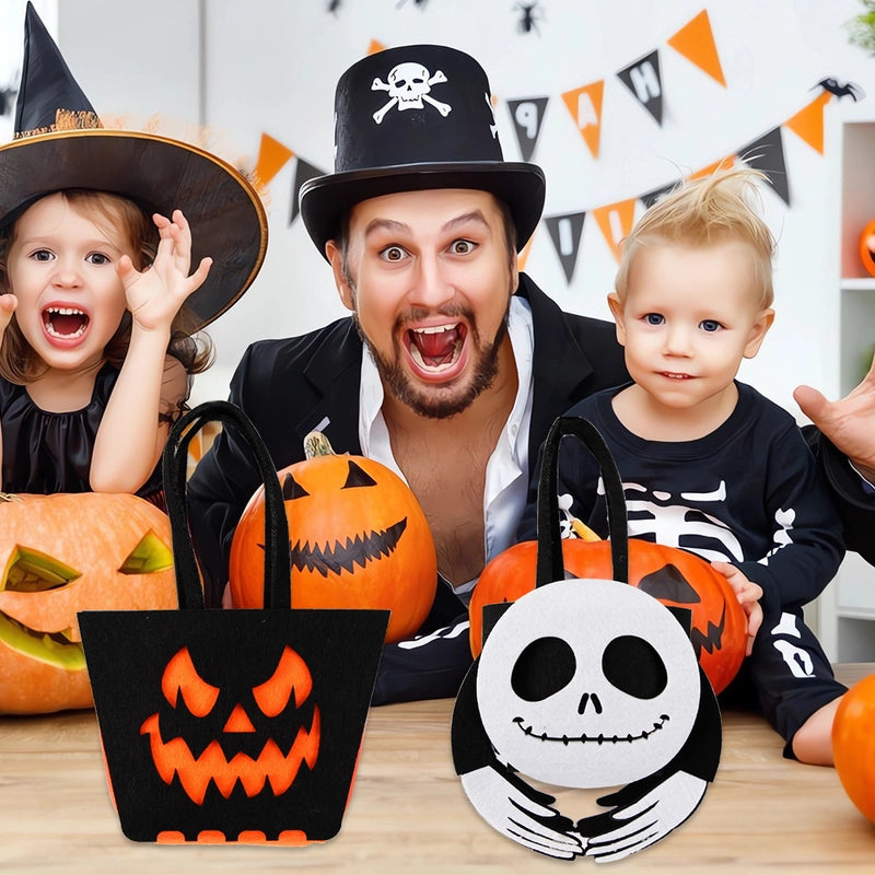 Halloween Pumpkin Owl Skull Nonwoven Party Candy Basket