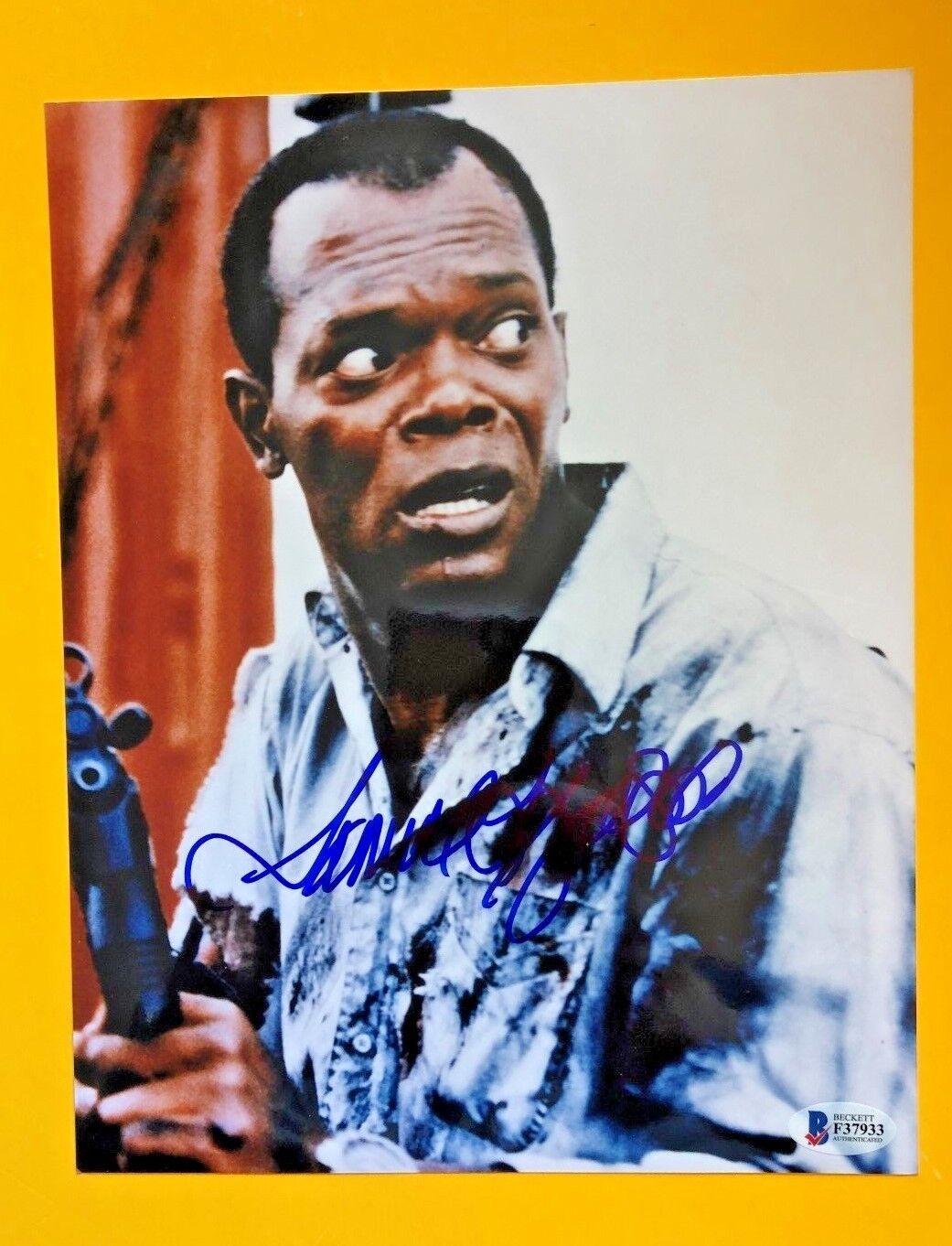 SAMUEL L.JACKSON SIGNED DIEHARD 8X10 SIGNED Photo Poster painting BECKETT CERTIFIED