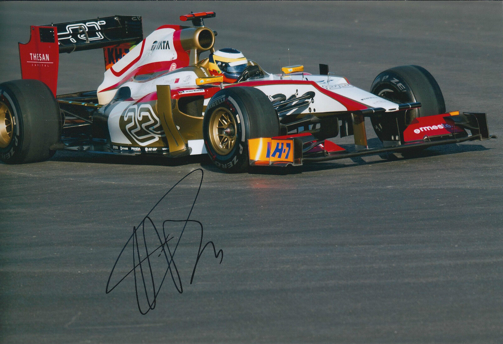 Pedro De La ROSA SIGNED Autograph 12x8 Photo Poster painting AFTAL COA F1 Grand Prix HRT RARE