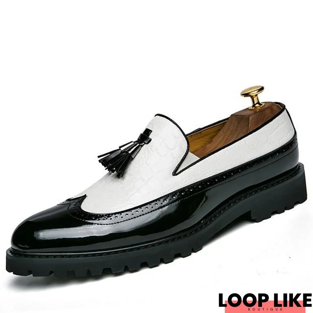 Men's Summer Daily Loafers & Slip-Ons Pu White / Black / Red