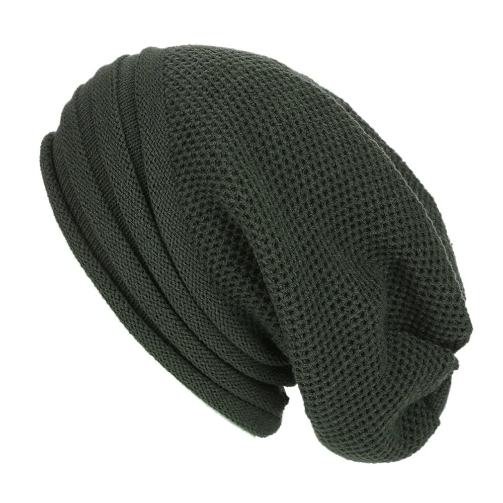 Men Women Baggy Warm Crochet Winter Wool Knit Ski Beanie Skull Slouchy Caps Hat 40 slouchy hats sombrero de invierno para hombre