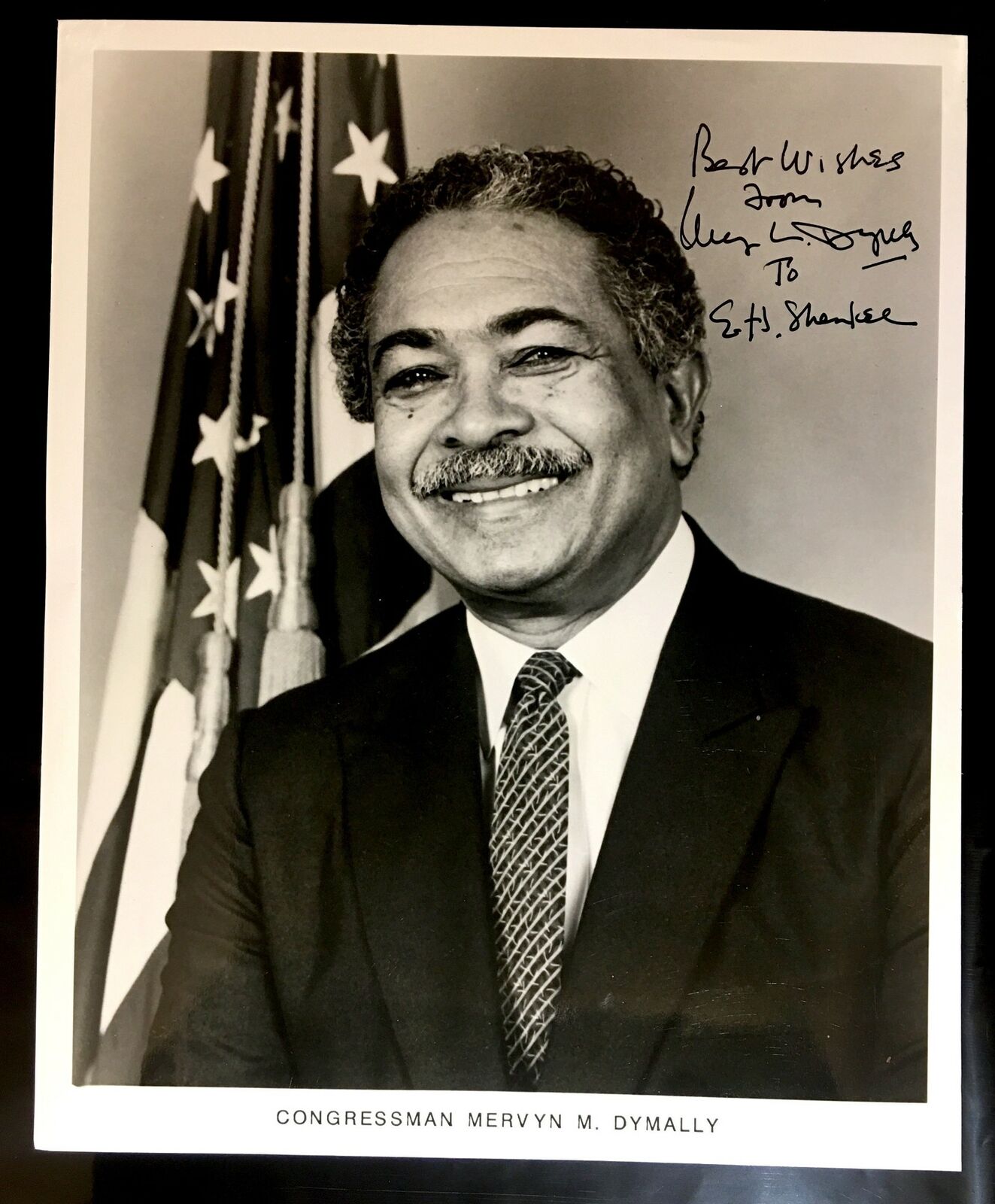 Mervyn M. Dymally Signed 8x10 Photo Poster painting Congressman California Autograph Auto