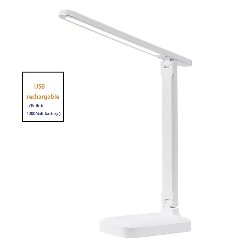 Xpoko Table Lamp Eyes Protection Touch Dimmable LED Light Student Dormitory Bedroom Reading USB Rechargable Desk Lamp Special Gift