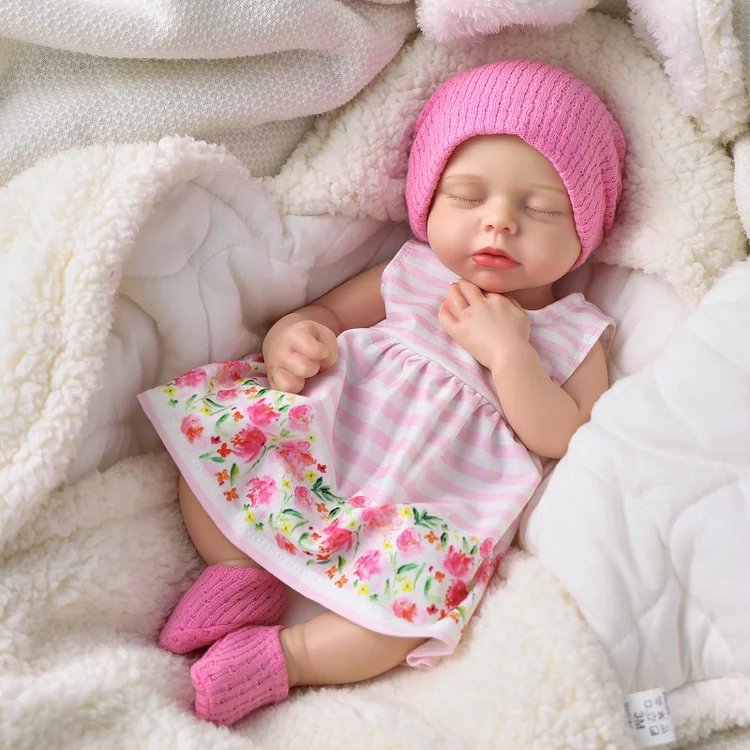 Babeside Lucy 16" Realistic Silicone Sleeping Baby Little Infant Girl Healing the Heart