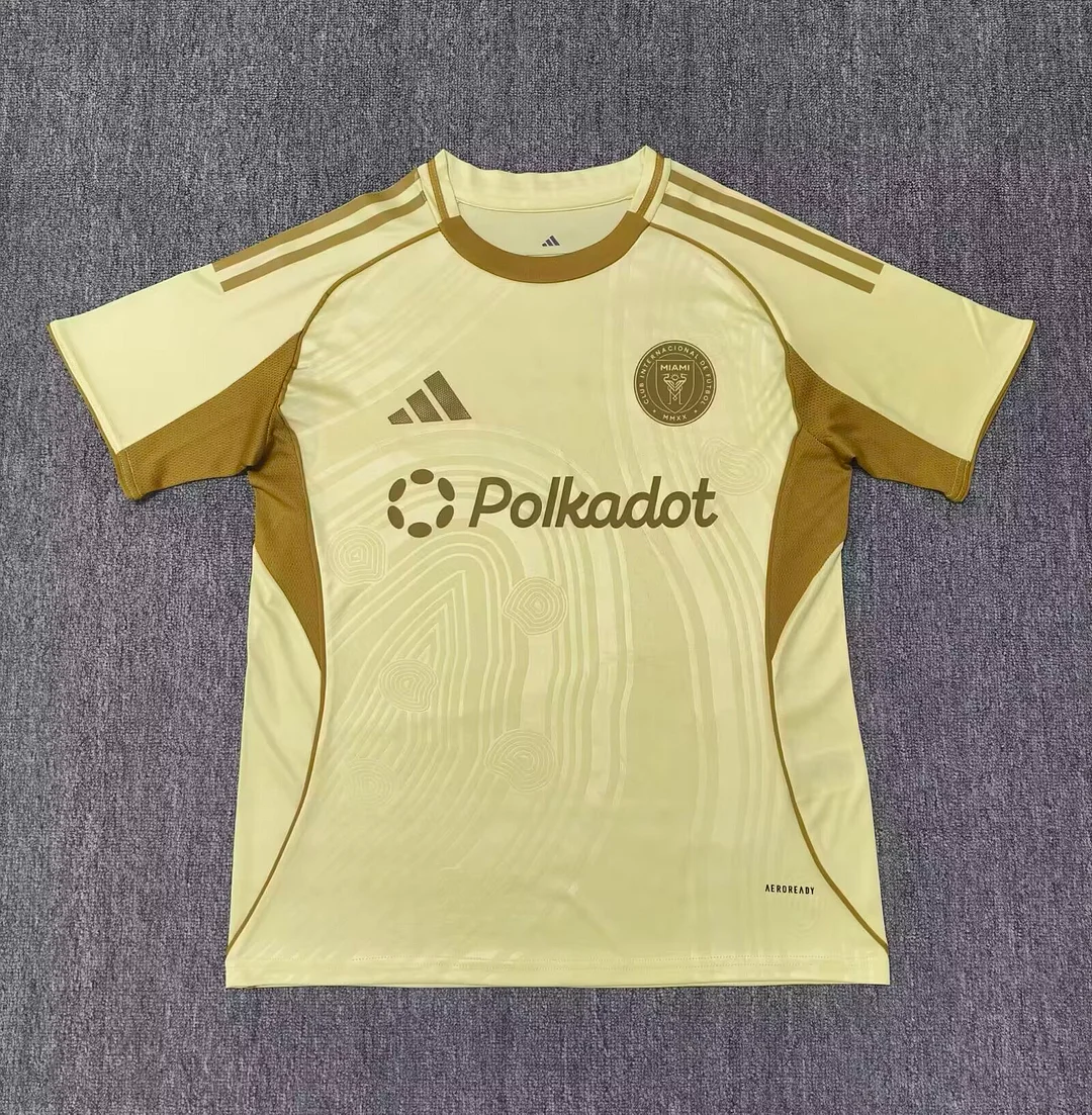2025/26 Inter Miami Training clothes Yellow Football Jersey