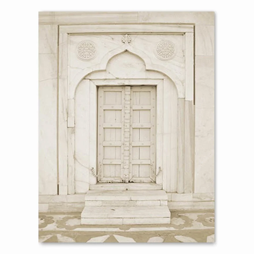 Islamic Beige Poster Landscape Canvas Print Mosque Morocco Door Wall Art Painting Bohemia Picture Modern Home Room Decoration