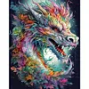 Feuille dragon-partielle ab carr&eacute; peinture diamant-40*50cm