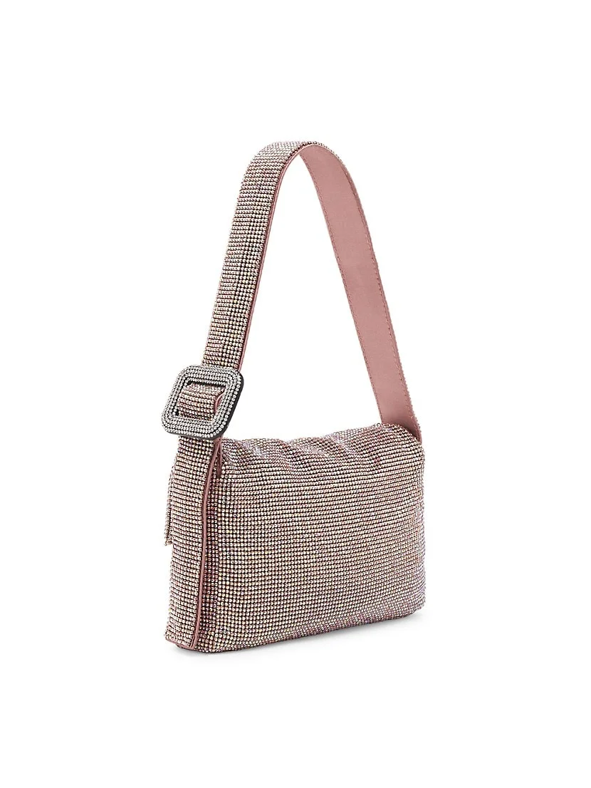 Benedetta Bruzziches Vitty Mignon Rhinestone Mesh Top Handle Bag