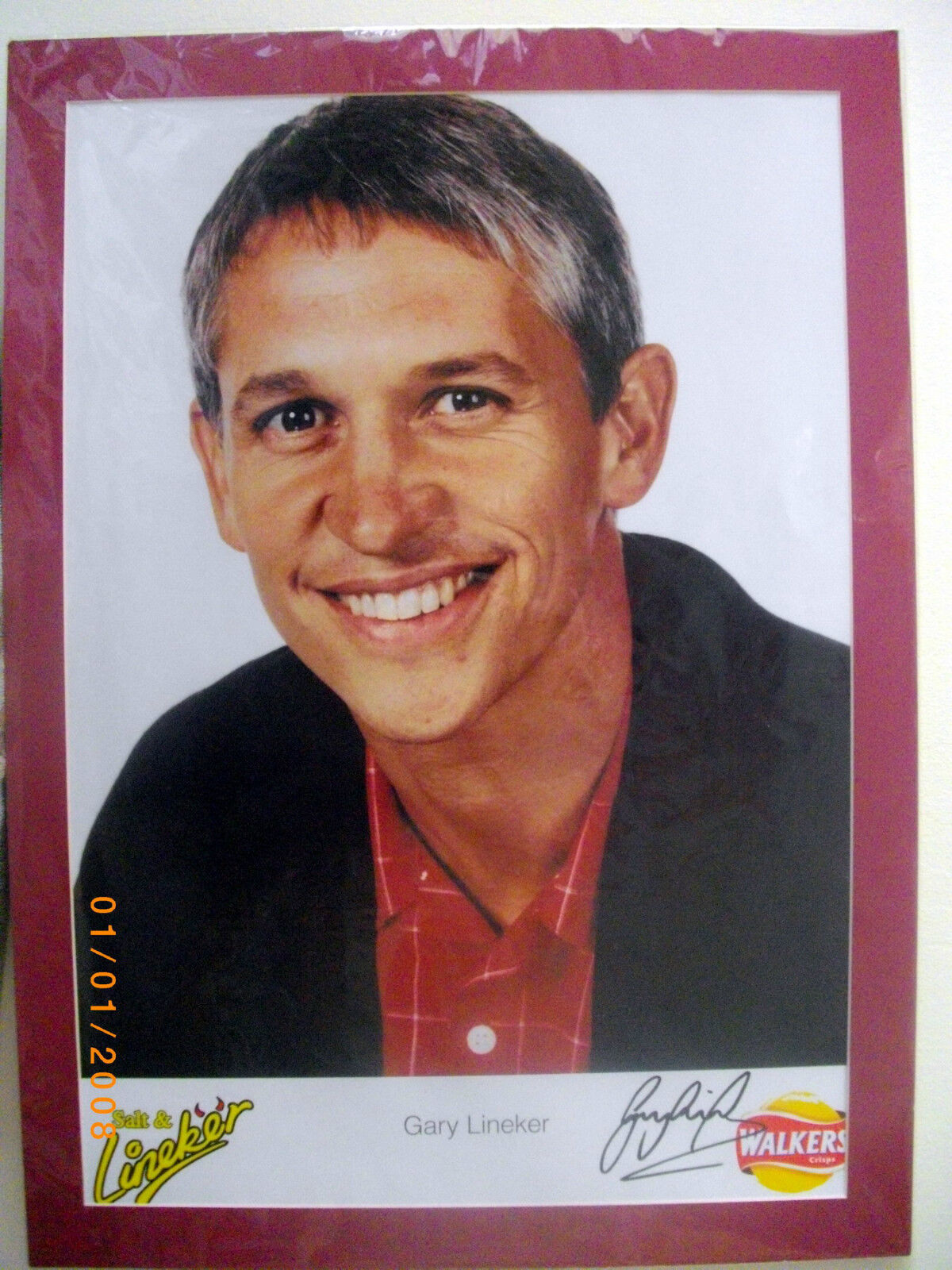 GARY LINEKER AUTOGRAPHED PROMO POSTER MOUNT SPURS ENGLAND