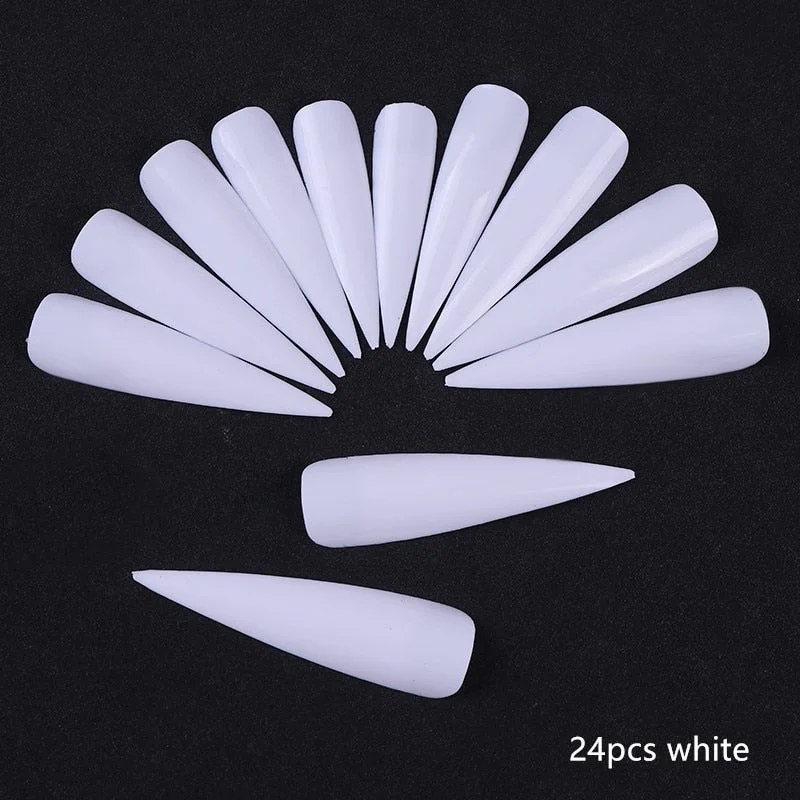 Color Card False Nail Tips Fan Transparent White Fake Nail Tips  Nail Art Practice Display Design Tools-Nail Inspo
