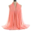 Plain Color Soft Chiffon Long Gauze Shawl Women Hijab
