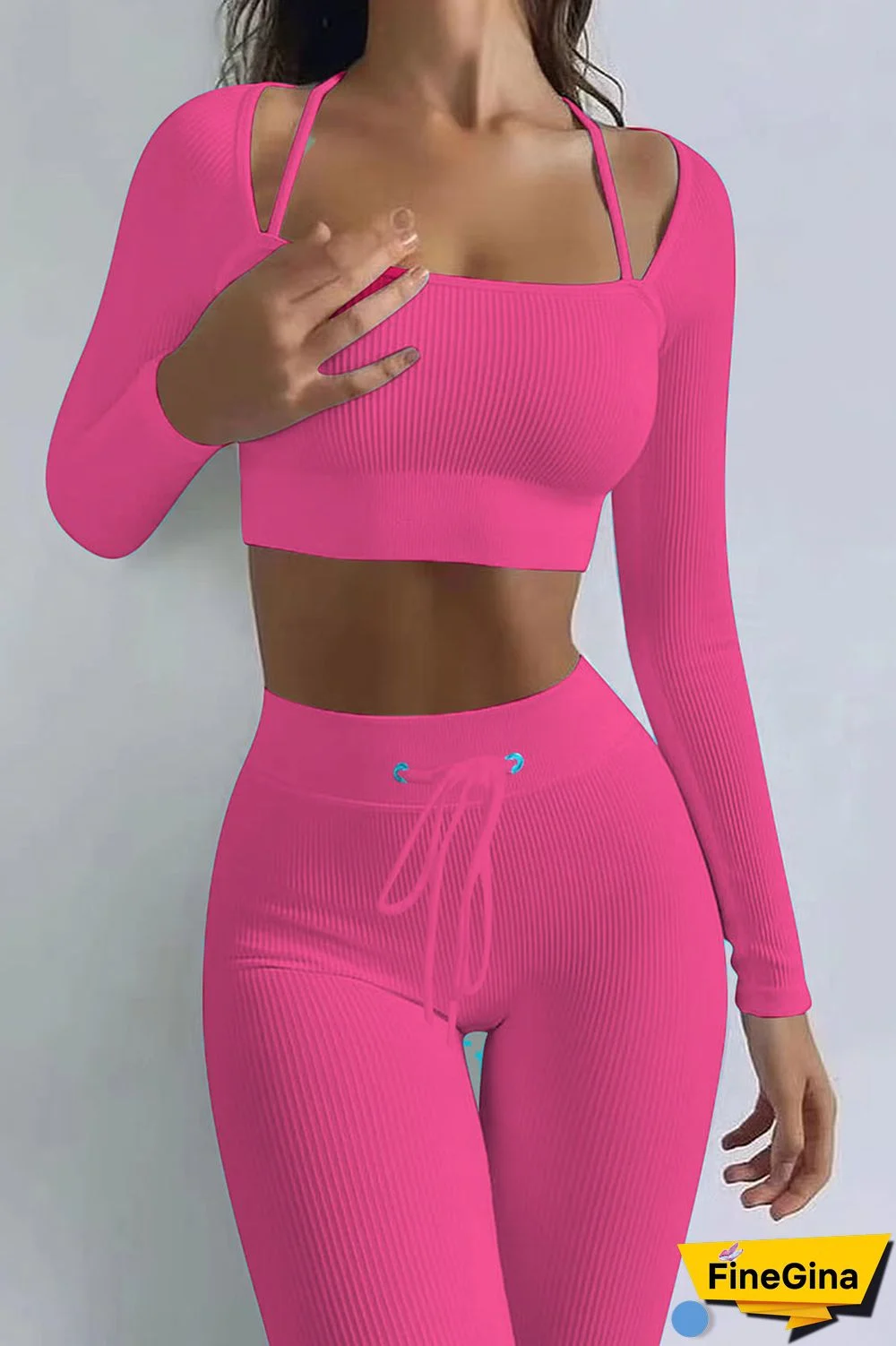 Yellow Casual Street Solid Patchwork Square Collar Long Sleeve Two Pieces