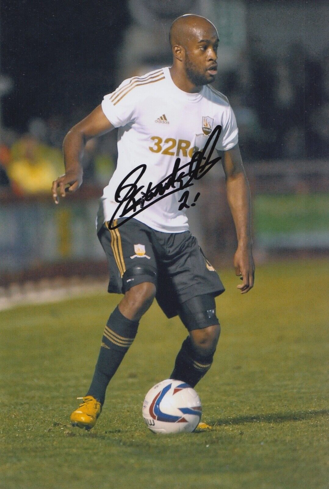 DWIGHT TIENDALLI HAND SIGNED 12X8 Photo Poster painting SWANSEA CITY FOOTBALL AUTOGRAPH