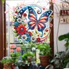 Acrylic 2D Flat DIY US Flag Butterfly Hanging Diamond Art Kits Wall Door Decor (A)