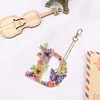 1pc DIY Flower Letter Diamond Painting Double-Sided Keychains