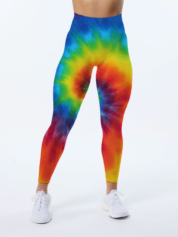 Tie Dye Swirl Rainbow Leggings