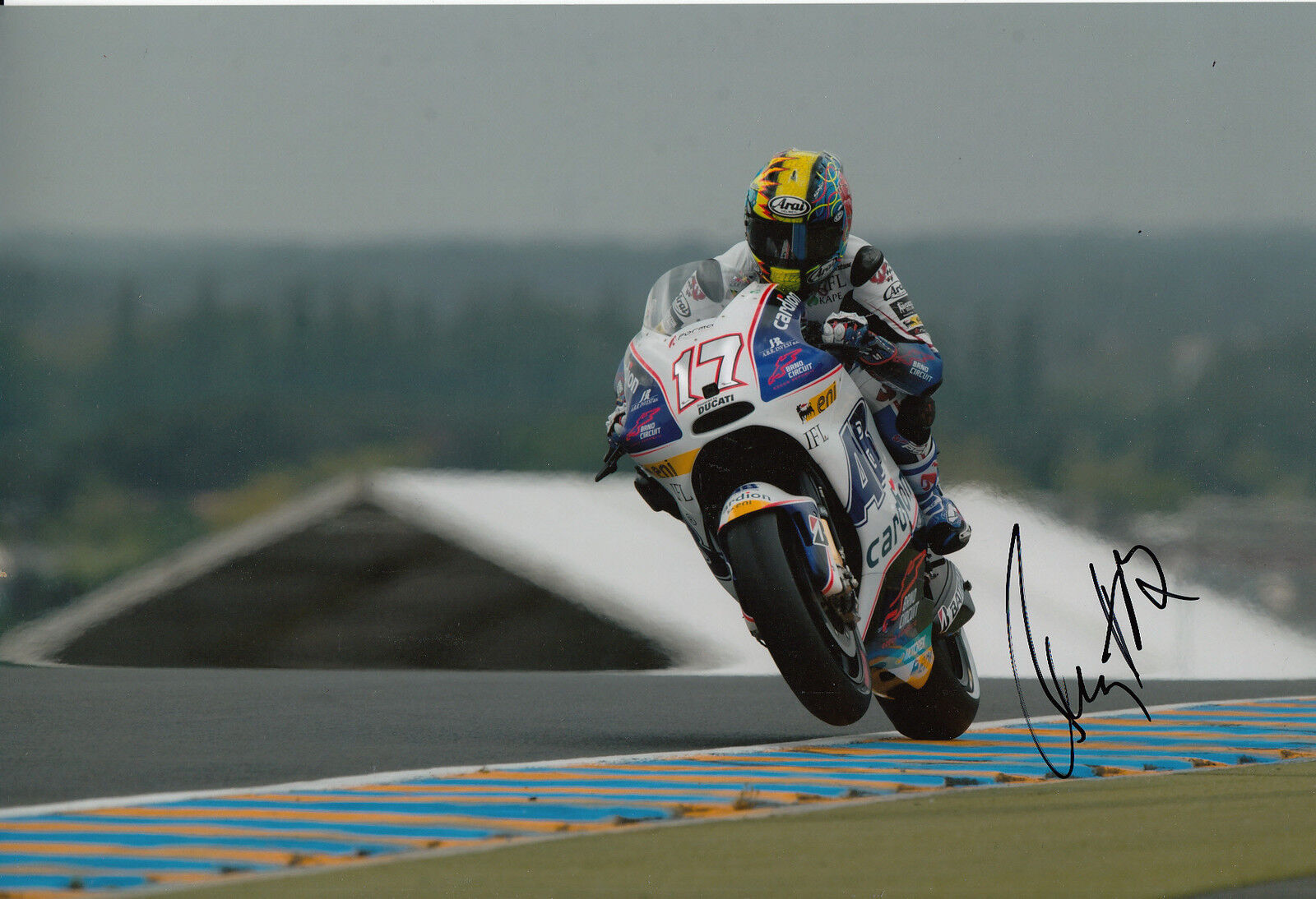 Karel Abraham Hand Signed Cardion AB MotoGP 12x8 Photo Poster painting 7.