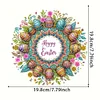 DIY Easter Egg Wreath Acrylic Special Shape Diamond Painting Hanging Pendant