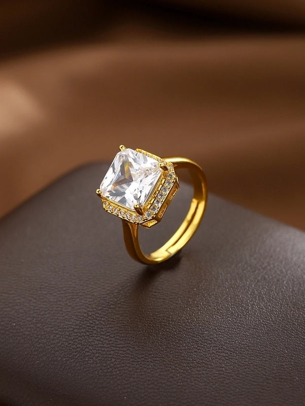 Copper Square Open Rings