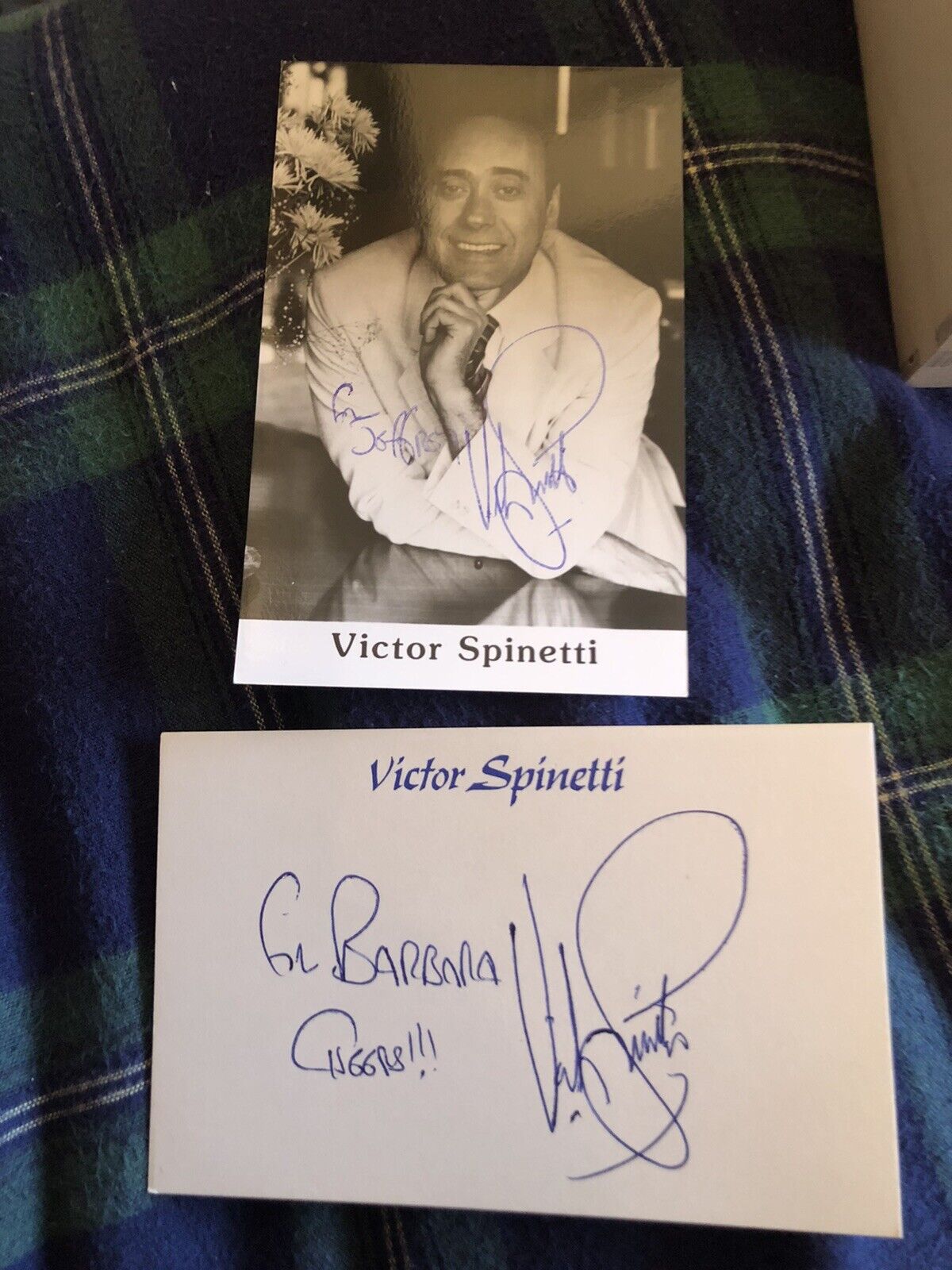 VICTOR SPINETTI (ACTOR) VINTAGE SIGNED Photo Poster painting & SIGNED CARD