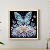 Papillon en cristal-partiel spécial diamant peinture-30 * 30cm