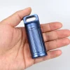 Blue Aluminum Alloy Waterproof Canister Medicine Seal Capsule Bottle EDC Outdoor Camping Tool 