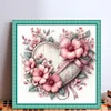 (Counted/Stamped) Flowers Heart-11CT Cross Stitch 40*40cm/15.75*15.75in