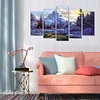 5pcs/set Snow Mountain-Full Round Diamond Painting (95*45cm)
