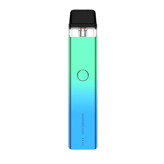 Vaporesso XROS 2 16W Pod System in gradient lime green and blue.