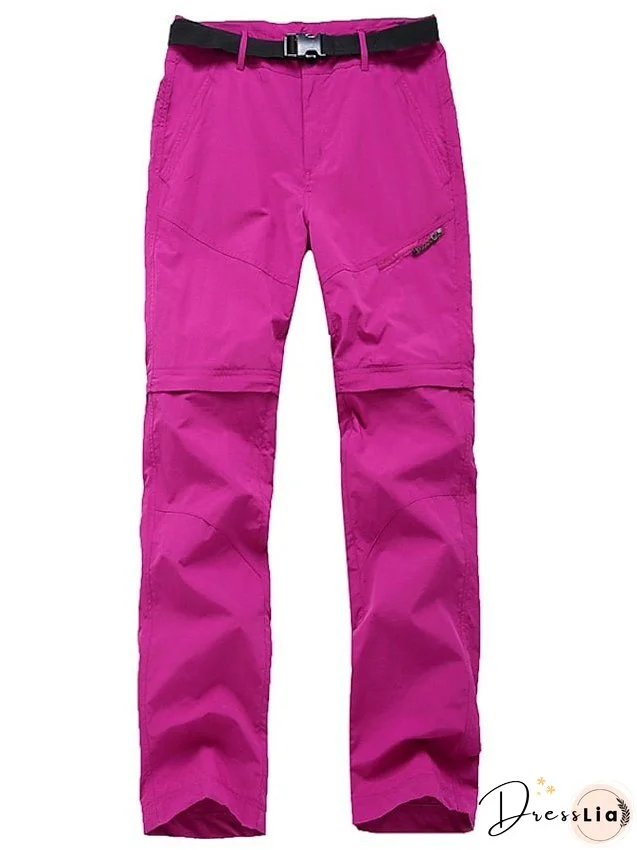 Women's Convertible Pants / Zip Off Pants Hiking Pants Trousers Summer Outdoor Water Resistant Quick Dry Multi Pockets
