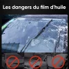 Nettoyant puissant pour pare-brise et dissolvant de film d'huile