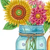 Diamond Painting Christmas Sunflower Vase Diamond Art Coat Hook
