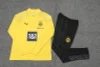 2023/2024 Dortmund Half-Pull Training Suit Yellow Football Shirt 1:1 Thai Quality Set