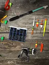 Sea Fishing Rod Set Telescopic Fishing Rod Pole with Reel Hook Soft Tube Float
