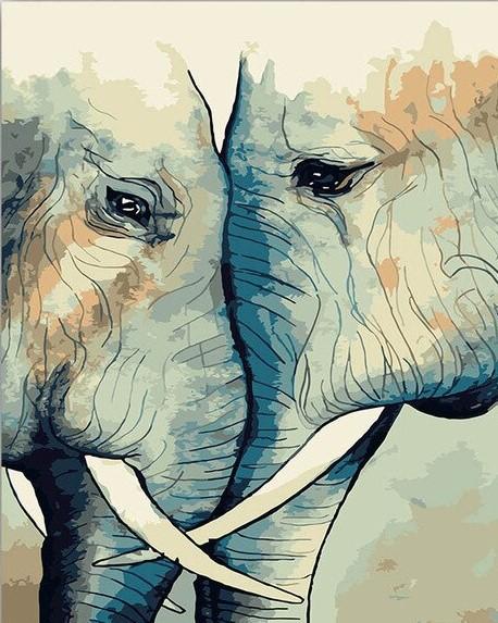 

Romantic Elephant – Paint By Numbers - 40*50CM, 501 Original