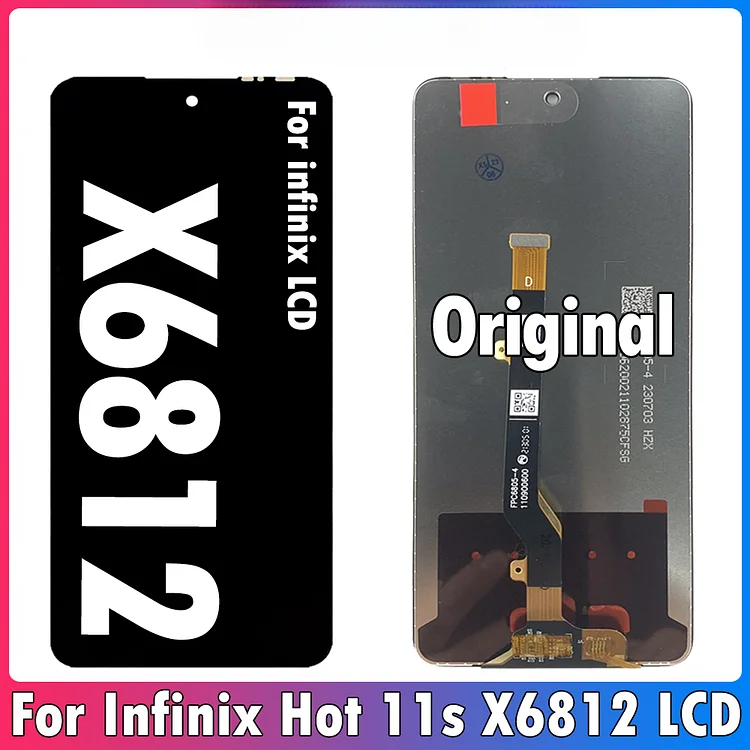 6.78inch Original For Infinix Hot 11s LCD Display Touch Screen Assembly Digitizer For Infinix X6812 LCD Replacement Parts