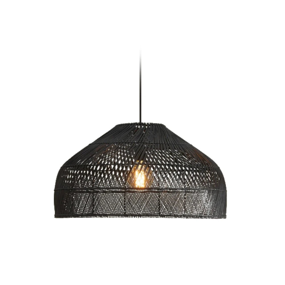 Rattan Domed Bedroom Pendant Lamp