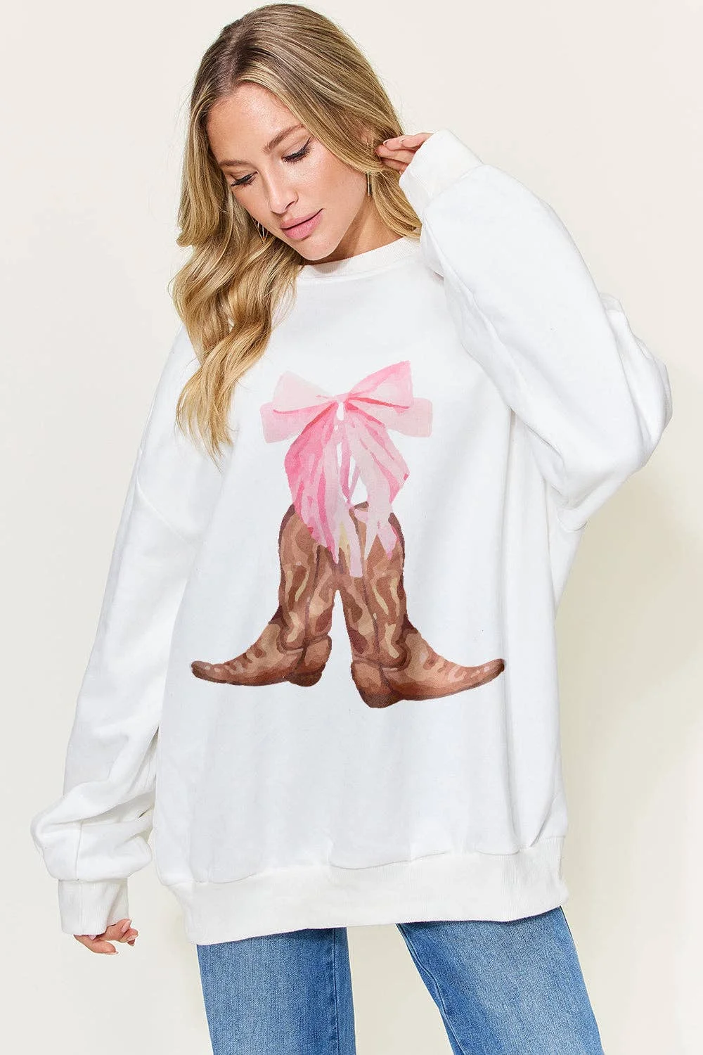 Simply Love Full Size Graphic Long Sleeve Sweatshirt | IFYHOME