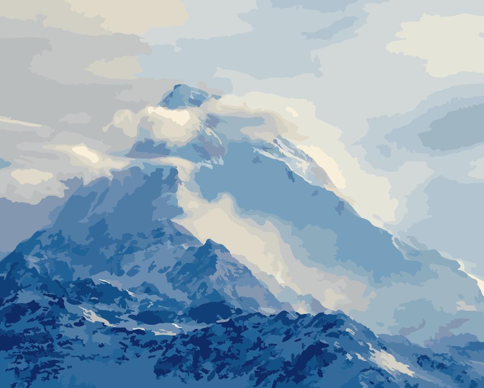 

Cloudy Snow Mountain – Paint By Numbers - 40*50CM, 501 Original