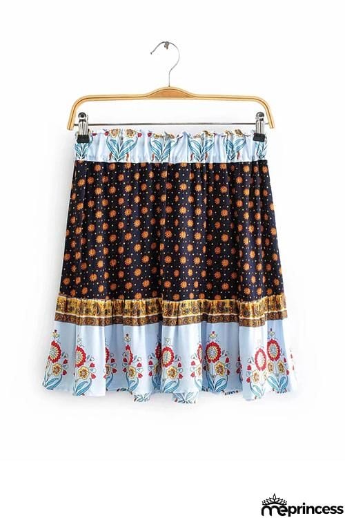 Bohemia Print Skirt Set