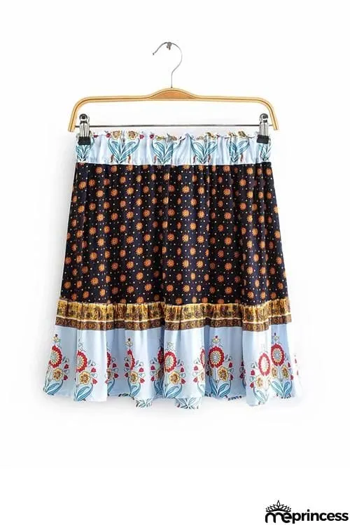 Bohemia Print Skirt Set