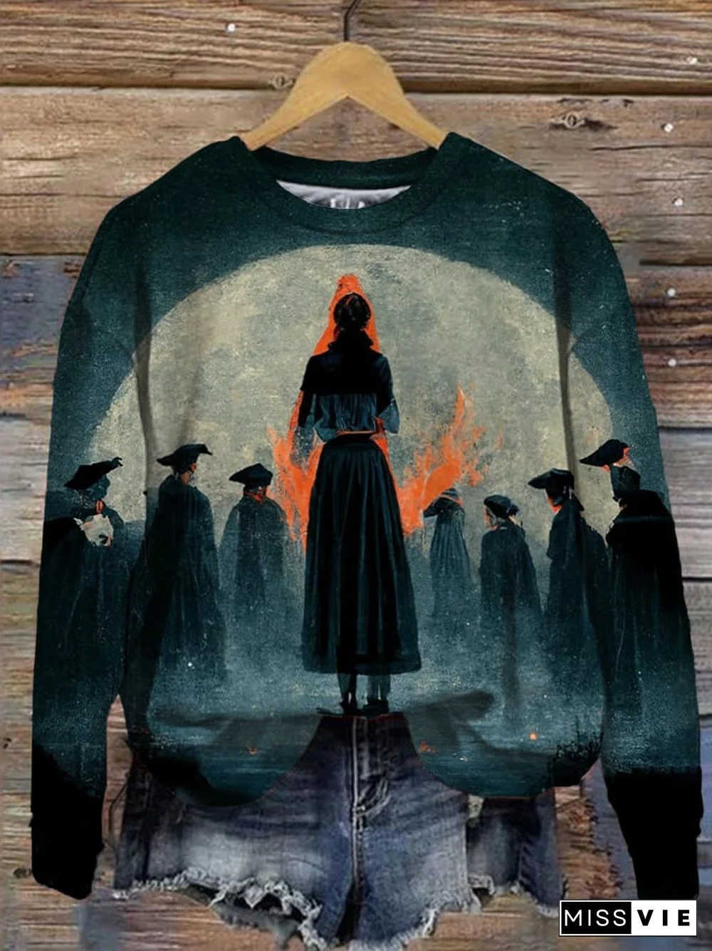 Women's Salem Witch Trials Print Sweatshirt