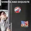 4pcs America 250th Anniversary DIY Diamond Art Magnets Kit Diamond Art Refrigerator Magnet Rhinestones Refrigerator Magnetic Sticker for Adult Beginners DIY Home Office Decor (01)