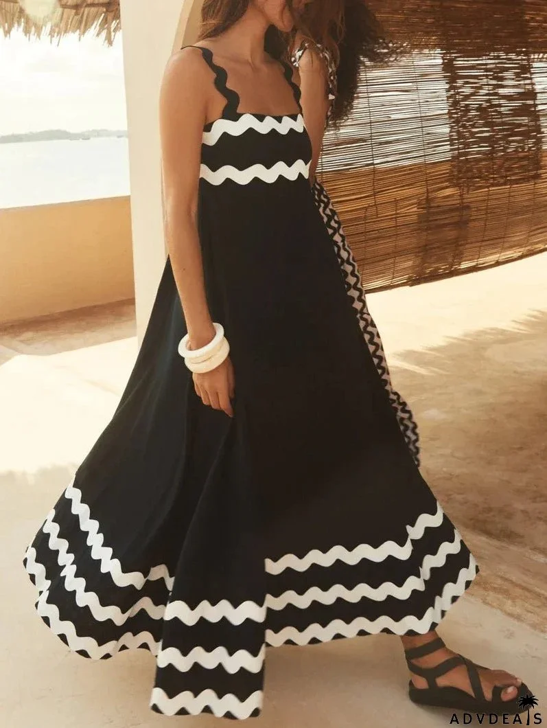 Summer Holiday Elegant Vintage Sling Long Maxi Boho Dress